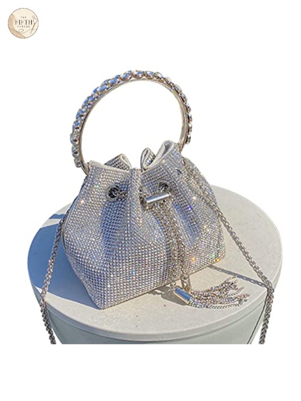 Rhinestone Evening Clutch Sparkly Diamond Purse with Detachable Chain Women